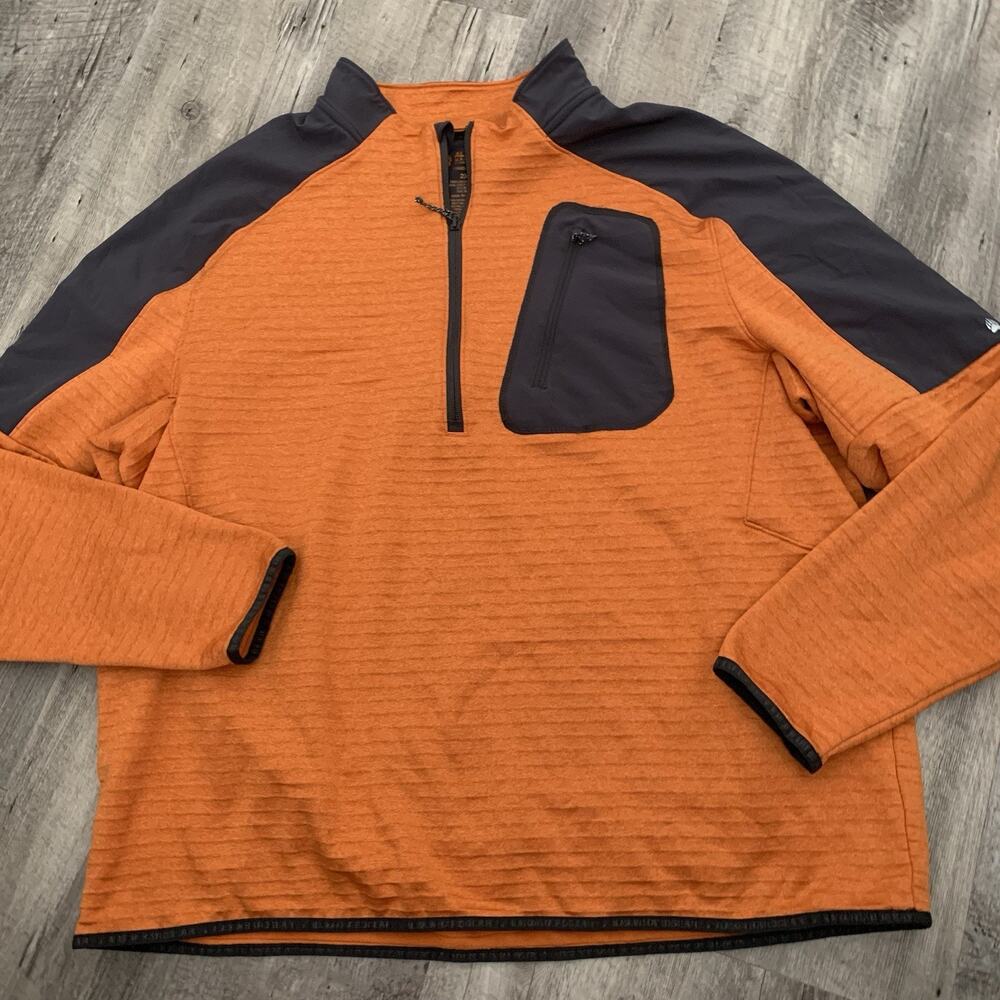 Alaskan HardGear Duluth Trading 1/4 Zip Pullover Mens 2XL Mount Blackburn Orange